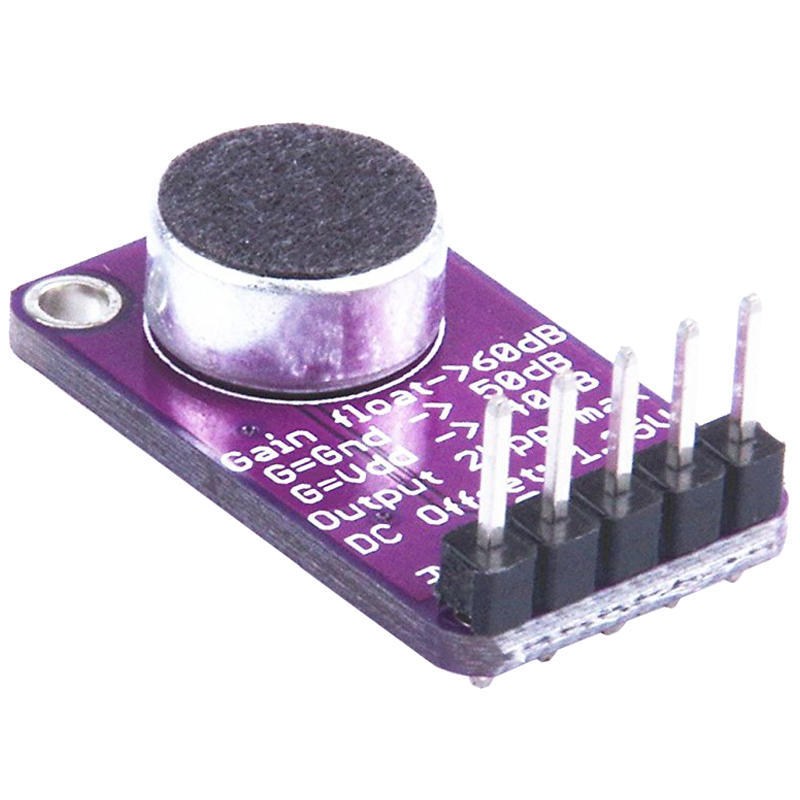 Max9814 Electret Microphone Amplifier Module Agc Control autom/ático de ganancia para Arduino p/úrpura