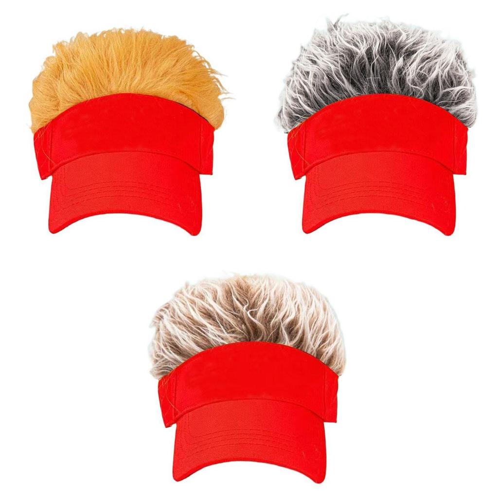 Hair Hat for Men Novelty Creative Funny Decoration Baseball Hat for Women Adults