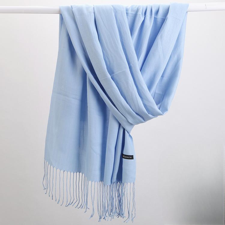 Fashion Tassels Women Scarf Shawls And Wraps Lady Designer Solid Female Hijab Stoles Long Pashmina Foulard Head Scarves