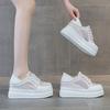 Kleine weiße Schuhe Damen 2025 Sommer neu dicksohliger innerer Höhenanstieg von 8 cm kleine lässige Netzschuhe atmungsaktiv und vielseitig