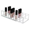 Transparent 8-compartment Large Powder Compact Box, Lipstick and Eyeshadow Cushion Powder Puff, Desktop Organization, Cosmetics Storage Box