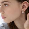 TATIANA (925 Silver) Dewey Heart Ear Jacket Earrings EC3171