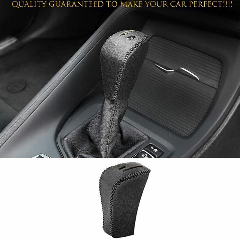 For BMW X1 F48 2016-2022 Black Leather Console Gear Shift Knob Cover Trim 1PCS