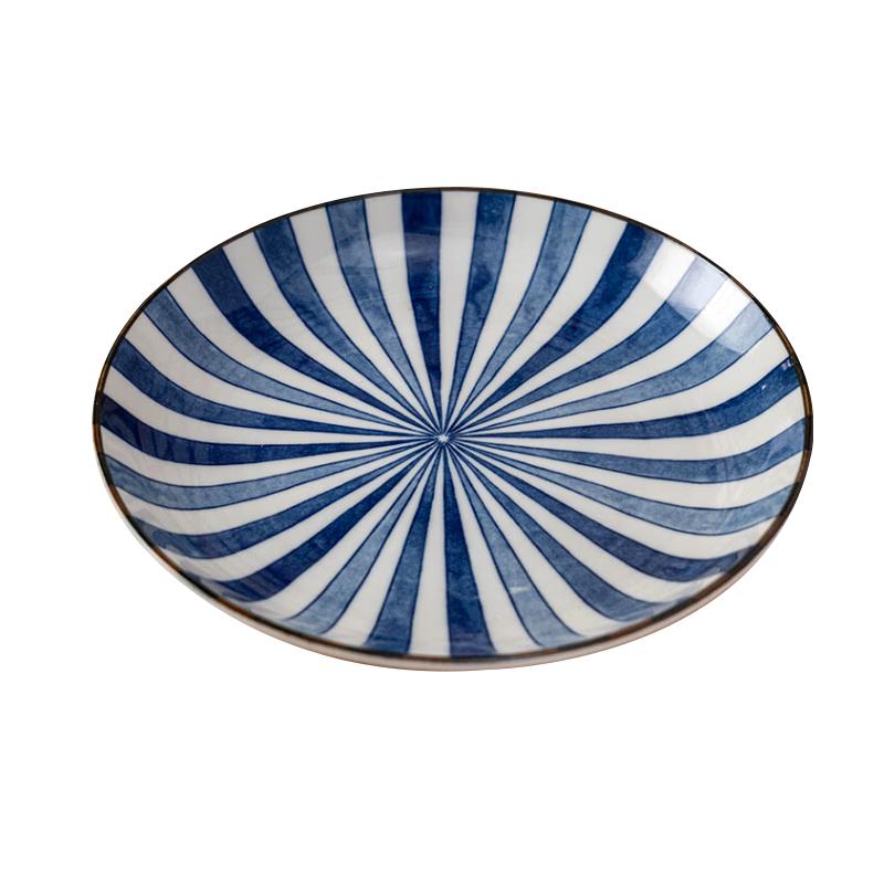 Mino Ware Winter Jusoku Underglaze 2-Piece Dinner Plate Set