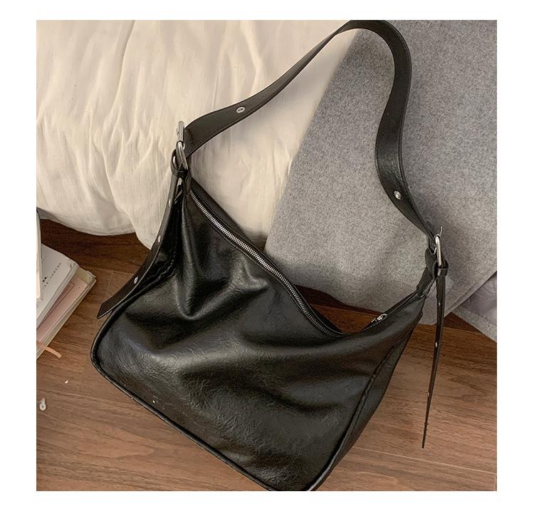 Lazy wind fashion women's bag 2025 summer trendy large capacity retro tote bag niche shoulder women's bag