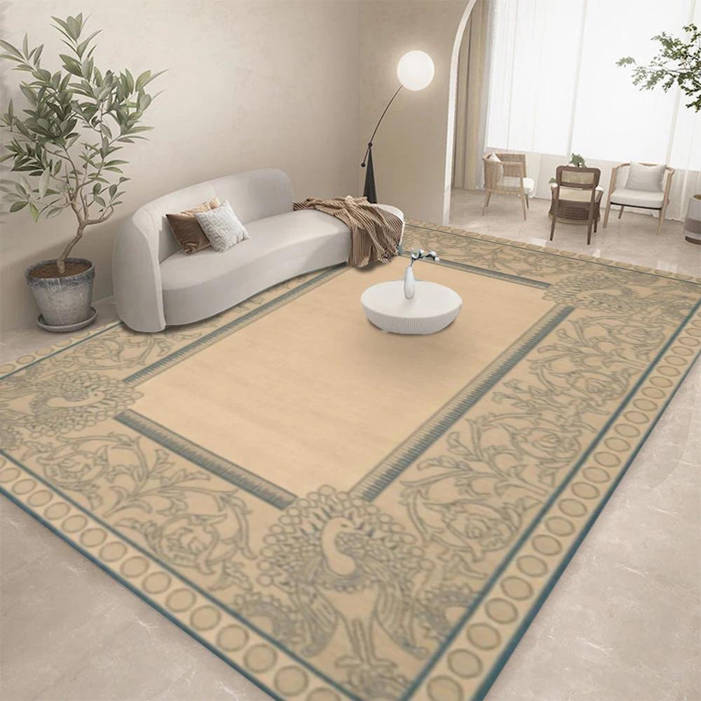 

Retro Multi-color Boho Swan Print Carpet Living Room Sofa Decor Rug Home Bedroom Rug Lounge Kitchen Coffee Table Floor Mat 50X80CM