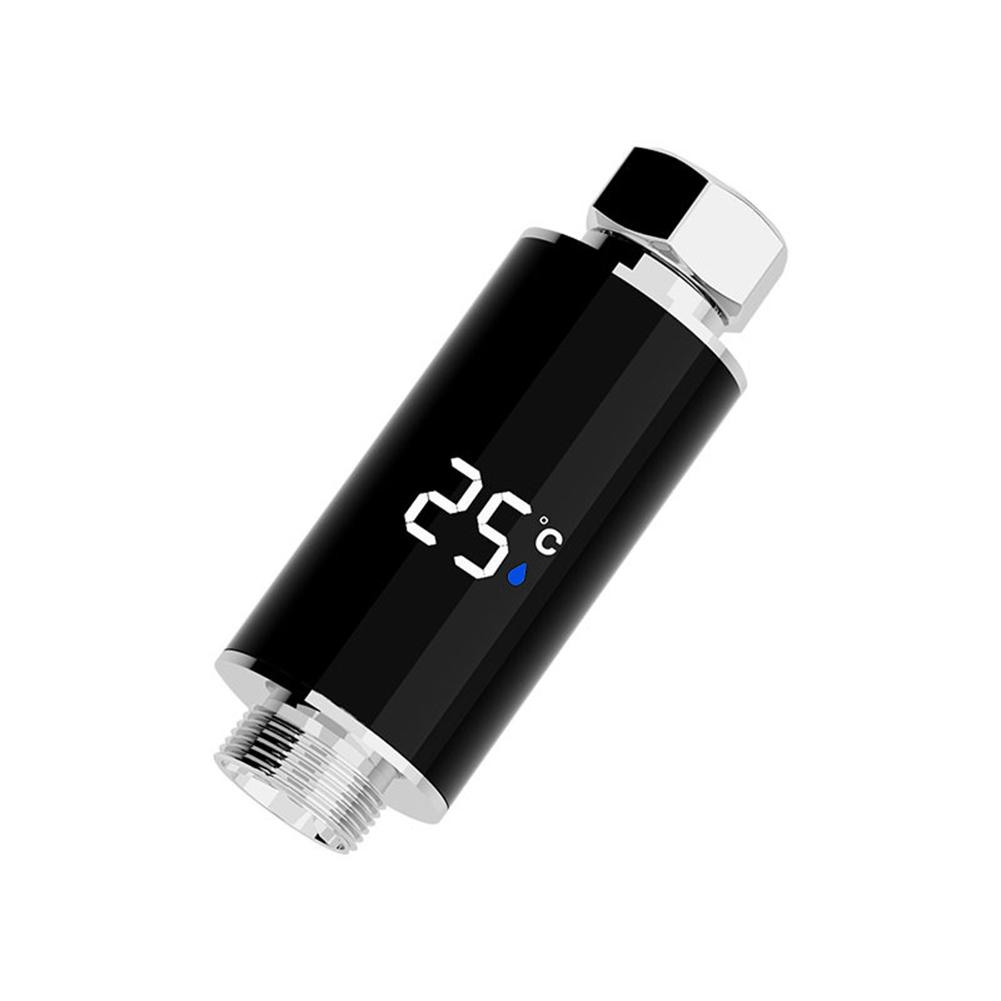 Real Time Water Temperature Display Shower Head with LED Hydroelectric Power and Simple Setup for Home Showers China Mainland