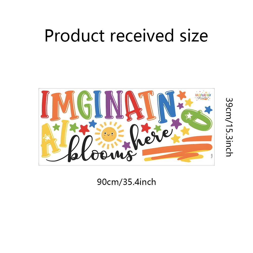English Slogan Classroom Background Wall Beautification and Decoration Wall Stickers