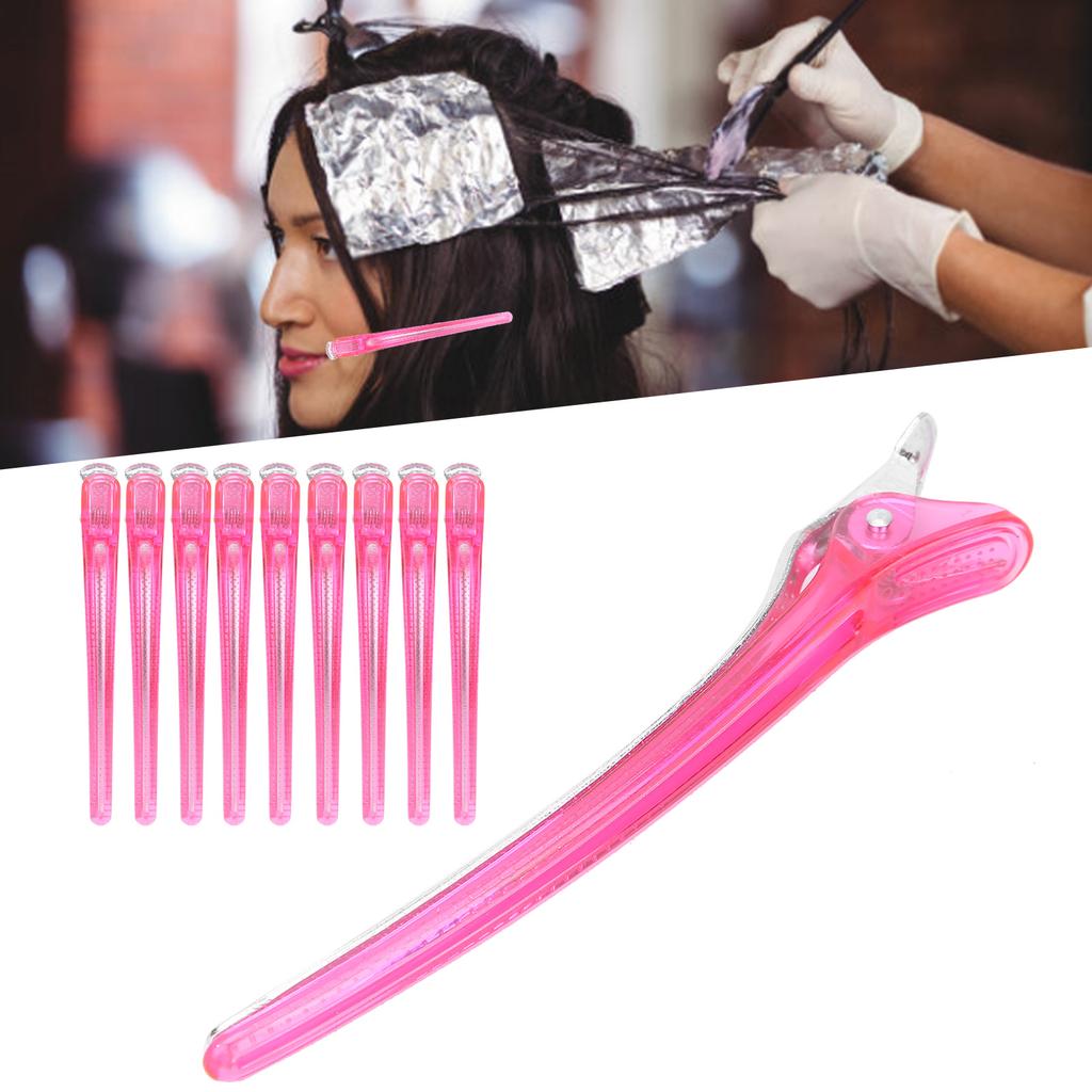 10pcs Salon NonSlip Styling Sectioning Clip Portable Duckbill Hair Clip Hairdressing Tool(Orange )