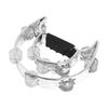 Tambourine Metal Jingles Hand Held Percussion Half-Moon Tambourine for Kid-Early Education,Adult,KTV,Party Entertainment