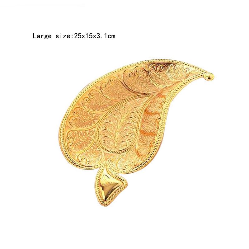 Metal Leaf Snack Plate Vintage Zinc Alloy Leaf Shaped Appetizer Platter Food Serving Plates