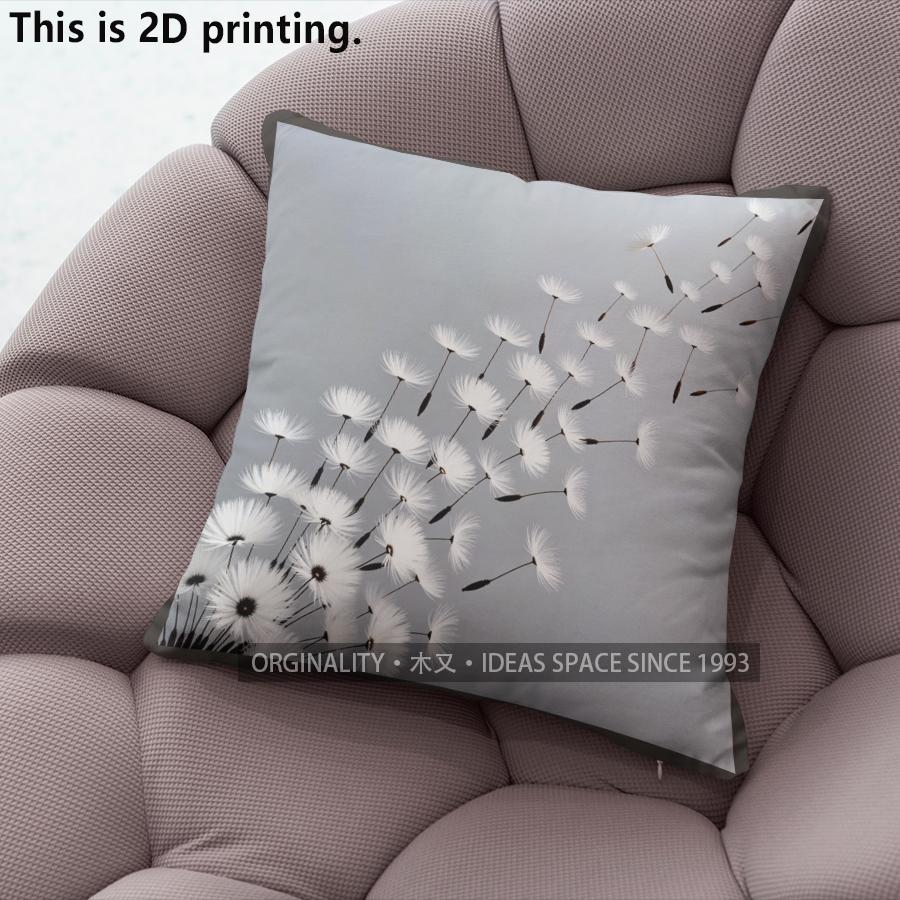 Dandelion Print Decorative Throw Pillow Covers Pattern Cushion Cover Suitable For Sofa Bedroom Car Pillow Cover