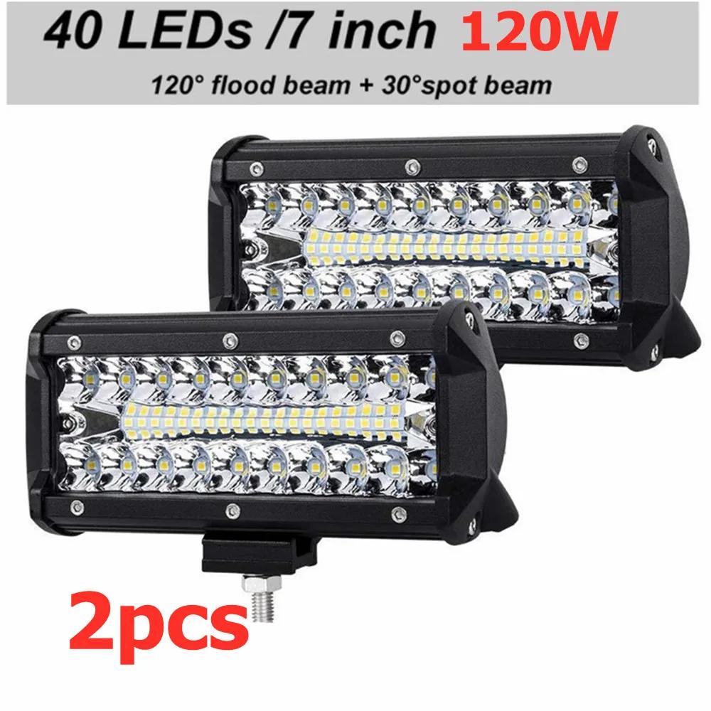 Car LED Light Bar Offroad 4x4 Spotlights Fog Lamp 12V 24V 3 Rows Headlight Truck Farm Tractor Boat SUV ATV Light Bar/work Light