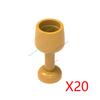 MOC City Scene Accessories Building Blocks Medieval Bonfire Flame Wine Bottle Reagent Bottle Box Compatible Mini Bricks Toys T11
