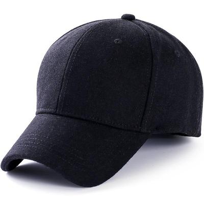 Large Woolen Duckbill Cap – Men's Autumn/Winter, Korean Style, Trendy, Casual, For Middle-Aged/Elderly, Big Head Fit, Closed Back