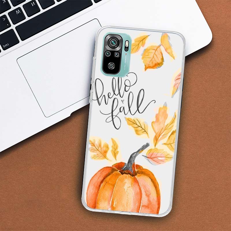Чехол для телефона Pumpkin happy fall autumn для Xiaomi Redmi 10 10C 10A 9T 9C 9A 9 Prime 8 8A 7 7A 6 6A K20 K30 K40 Pro S2 Fundas Cover Redmi 10