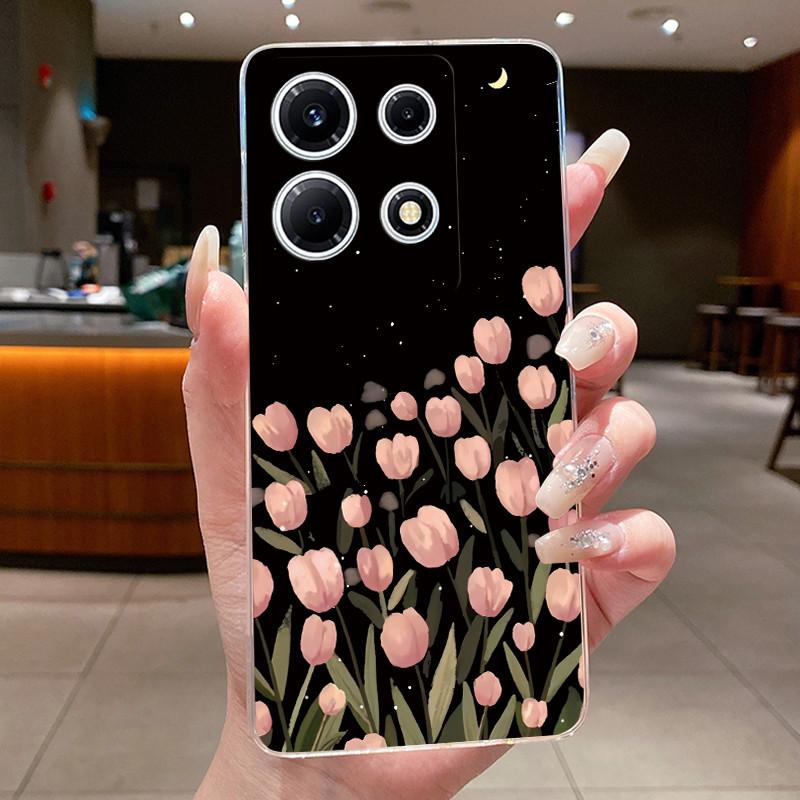 For Infinix Note 30 VIP Phone Case X6710 Clear Silicone Soft Cover For Infinix Note 30 VIP Fashion Flower Cases Note30 VIP Coque