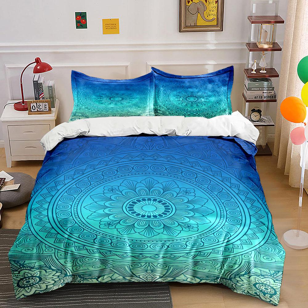

Mandala with floral elements. Bedding sets Duvet cover sets Duvet covers Pillowcases(1 * Duvet Cover 2 * Pillowcases, without duvet insert) 135x200cm