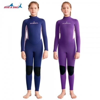 Children's Diving Suit 2.5MM One-piece Long-sleeved Girls 'warm Swimsuit Teen Snorkeling Surfer