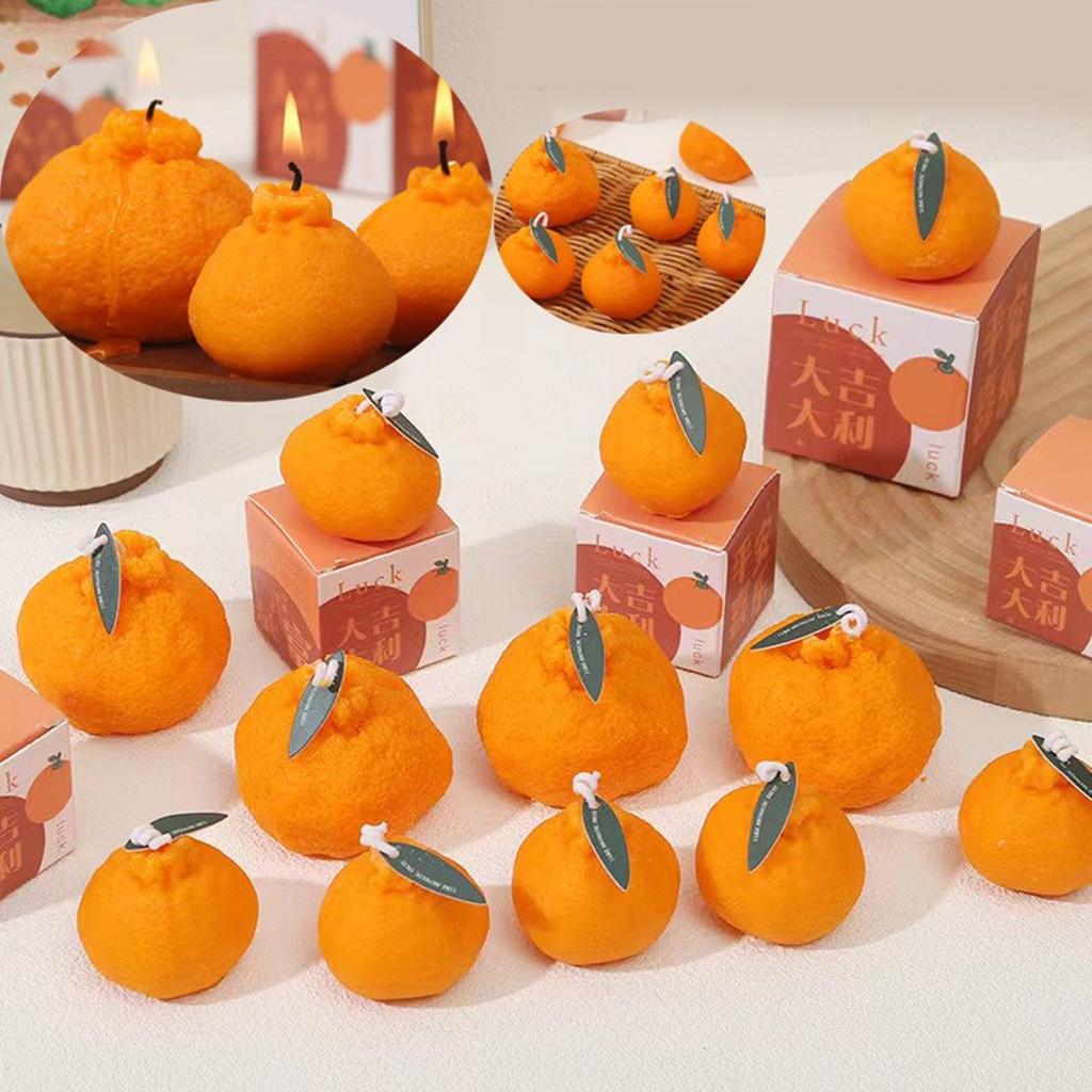 Tangerine Shape Silicone Molds for Candle Soap Chocolate Candy Fruit Shaped Silicone Candle Molds for Epoxy Resin