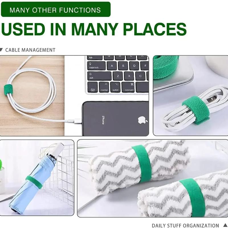 5M/3M Nylon Plantasjebånd Knytebånd Gjenbrukbare Plantekrok Løkkebånd Grønt Festetape Bambusstokk Innpakningsstøtte Hagehjemtilbehør