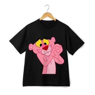 Panther Schüchterner Ausdruck Grafik T-Shirt - Niedliches Cartoon Streetwear Unisex T-Shirt