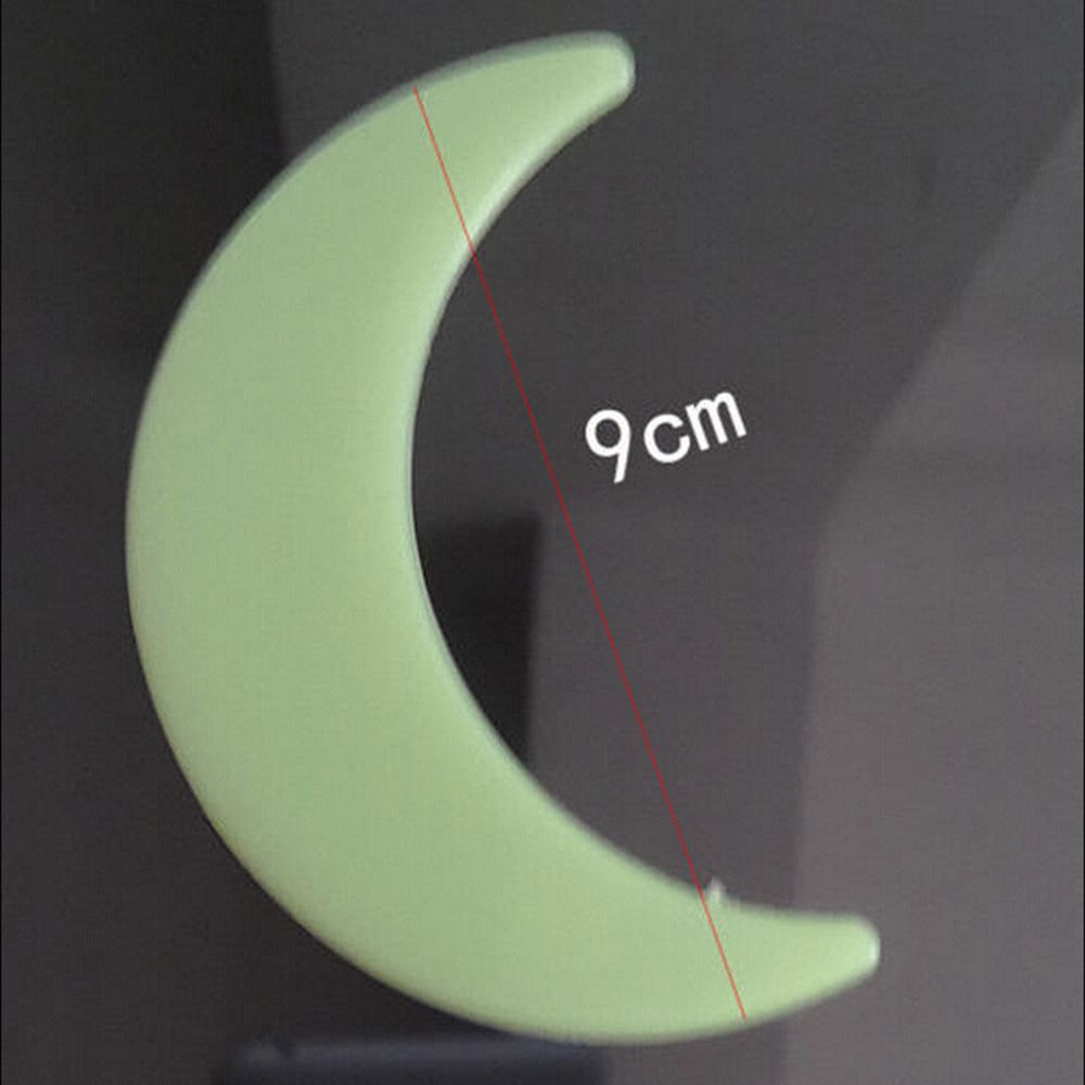 Ceiling Bedroom Decor Glow In The Dark Art Stickers Star and Moon Wall Sticker Blue Light