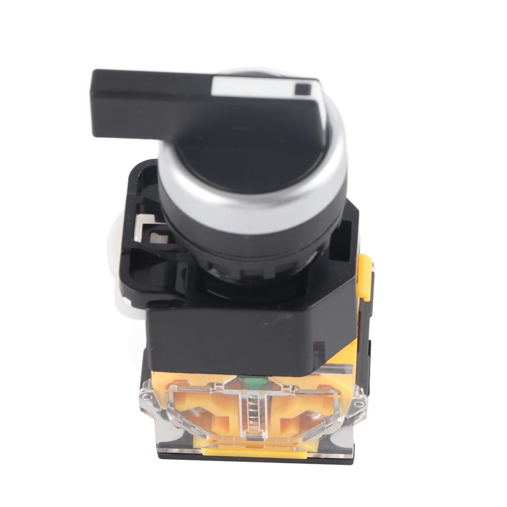 22mm 3 Position Selbstzurückstellender Wahlschalter Drehschalter Langer Griff LA38?20BX33