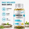 Omega 3 Fish Oil Softgels 120 Count 2000mg — Heart Health Support, Brain Function, Eye Health