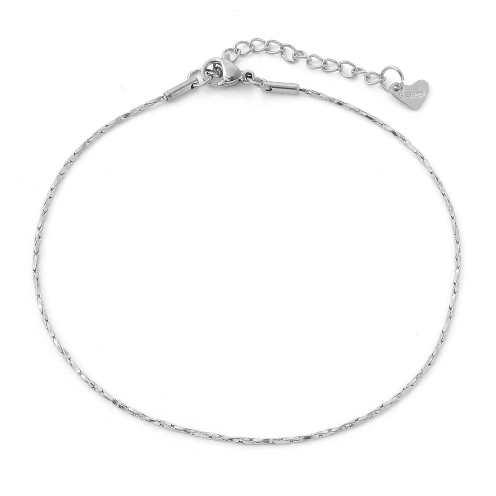 

DoreenBeads 304 Stainless Steel Anklet Multicolor Curly Chain Lobster Clasp Extension Chain Anklet Jewelry for Women 23.5cm long