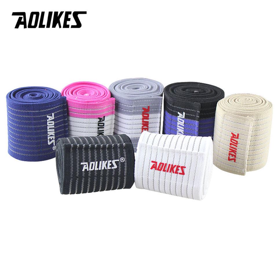 Aolikes Elastic Bandage Tape Knee Support Strap Shin Guard Compression Protector For Ankle Leg Wrist Wrap Sports