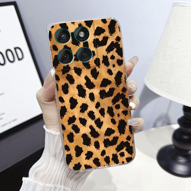 Phone Case For Moto Edge 60 Fusion Case Protect Cover For Motorola Moto Edge 60 Marble Butterfly Print Clear Soft Silicone Funda