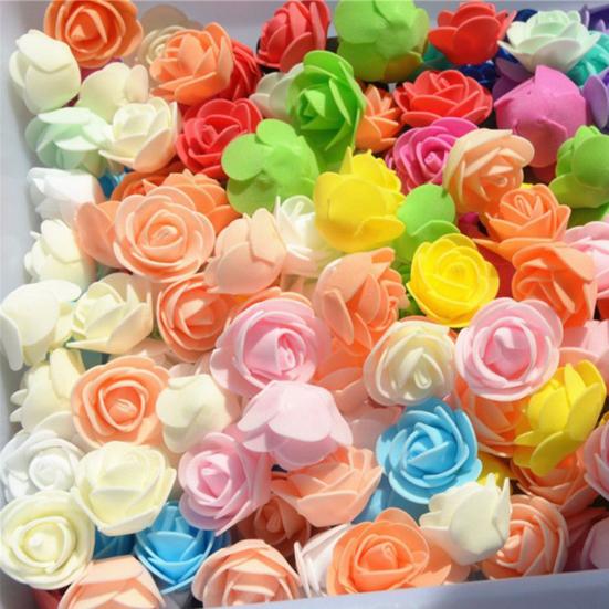 500 Pcs Mini Artificial Foam Rose Bulk Small Rose Flower Head for DIY Flower Arrangement Wall Garland Backdrop Wedding Bridal Shower Decor