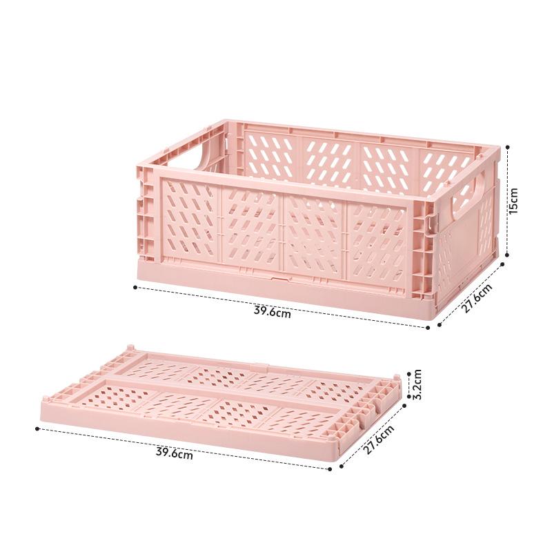 Geräumiger Faltbarer Schreibtisch-Aufbewahrungskorb - Kunststoff Hohles Design