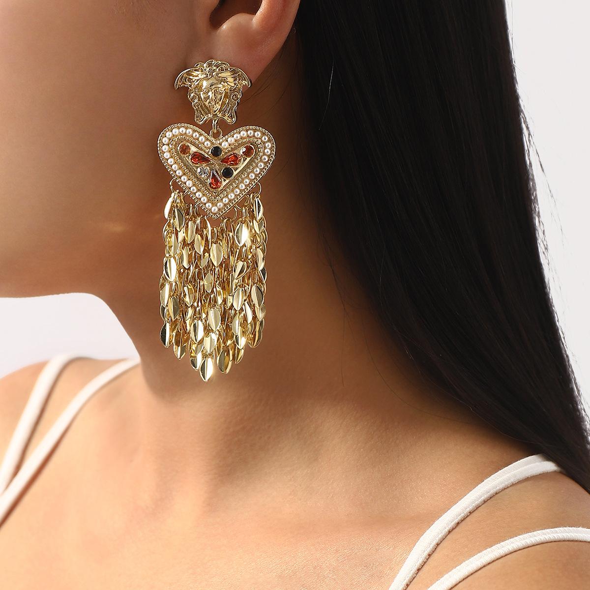 

Модные висячие серьги для женских украшений золотой