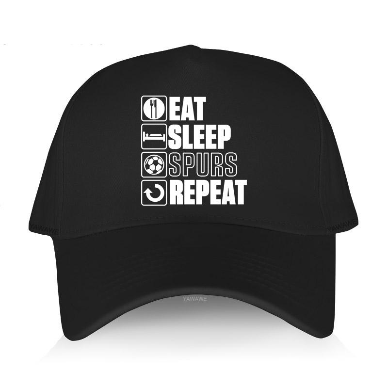 

Летняя бейсболка унисекс, черная хлопковая регулируемая шапка Eat Sleep Spurs, повторяющиеся шапки-грузовики для взрослых, унисекс, крутые уличные кепки для мальчиков