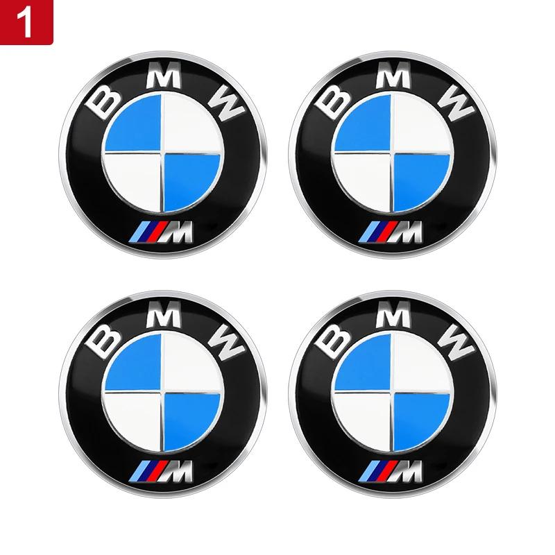 4 Stück 56MM 60MM 65MM Auto Radnabenabdeckung Aufkleber Felgenabdeckung Abzeichen Emblem für BMW E39 E87 E60 E46 E53 E90 F10 F20 F25 F30 X5