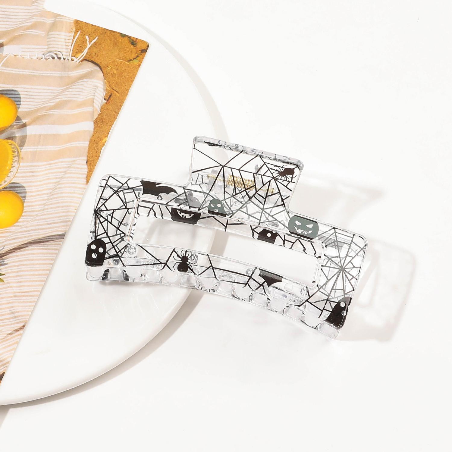 

Новый корейский женский зажим для волос краб с принтом цветов, заколка для волос с принтом краба, пластиковый зажим для волос, большие размеры, аксессуары для волос, для девочки, Хэллоуин