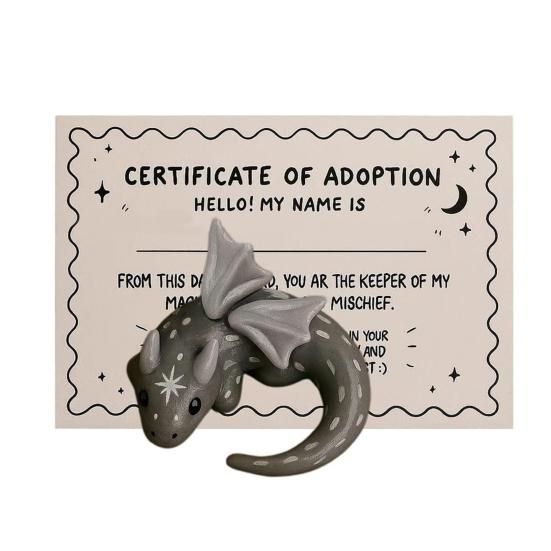 Emotional Support Dragon Handmade Mini Pocket Dragon Sculpture for Anxiety Relief Cute Dragons Inspirational Gift for Birthday Halloween Xmas