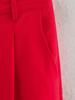 2025 Spring Women's European & American Style Red Suit Vest and Long Pants Set