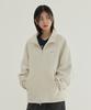COVERNAT Wool Zip-Up Jacket Oatmeal