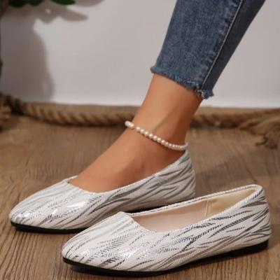 2024 New Summer Women's Flat Shoes, Color Matching, Pointed Toe, Shallow Mouth, Comfortable for Spring and Autumn Zapatos