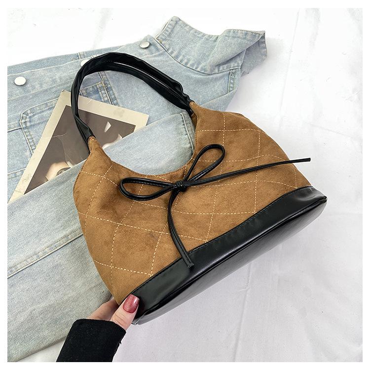 

Korean niche rhombus bow underarm bag women s autumn new vegetable basket bag large capacity shoulder tote bag цветной печати леопарда