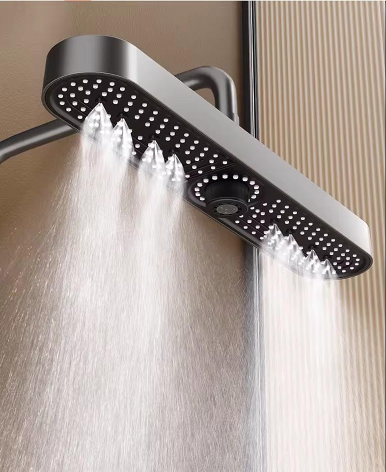 19 Inches Super Big Panel Large Flow Supercharge Ceiling Mounted Shower Head Set 3 Modes High Pressure Water Saving Showerhead