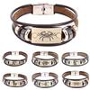 Schichtgeflochtenes Sternbild-Multi-Schmuck-Retro-Unisex-Lederarmband