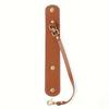 Trendy Solid Color Pu Leather Glove Scarf Holder Strap Outdoor Travel Hat Clip Portable Multifunctional Towel Storage Clip