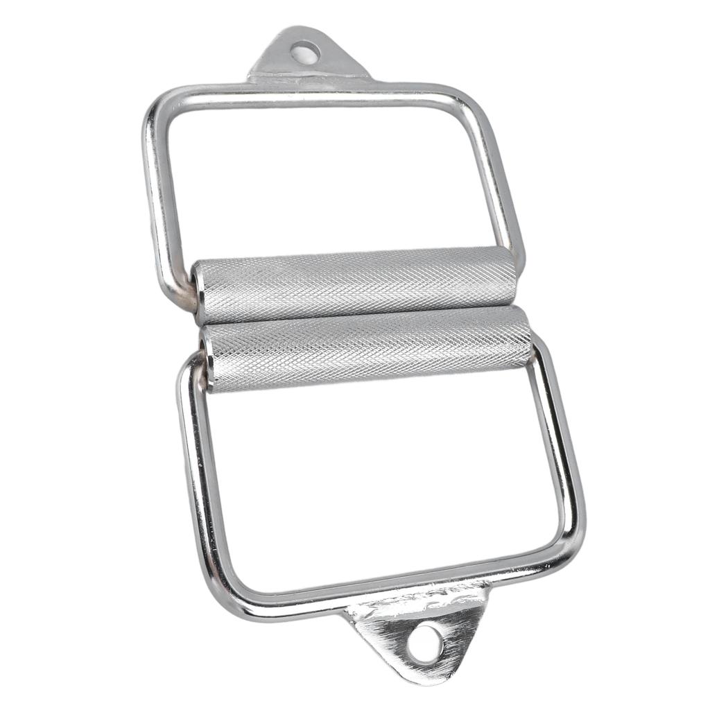 2PCS Gym Exercise Pull Handle Stainless Steel Electroplated D Row Handle Cable Attachment for Fitness Workout Cable Machine Accessories