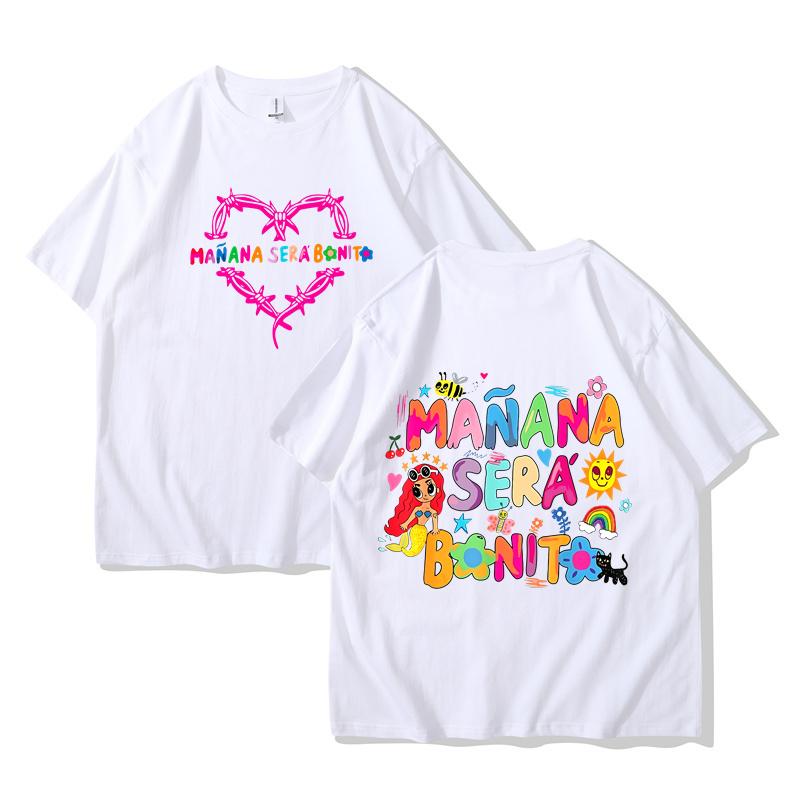Limted Karol G Manana Sera Bonito T Shirts Fashion Harajuku Hip Hop T-Shirt Unisex Casual Breathable Cotton Oversized Tee Shirt