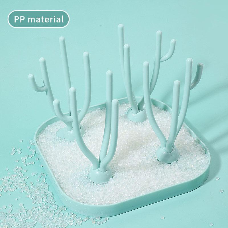 Stojak na butelki dla niemowląt Składany Suszarka do czyszczenia butelek dla niemowląt Ociekacz Uchwyt na smoczki dla niemowląt Kubek do karmienia Odłączany schowek Półka na smoczki