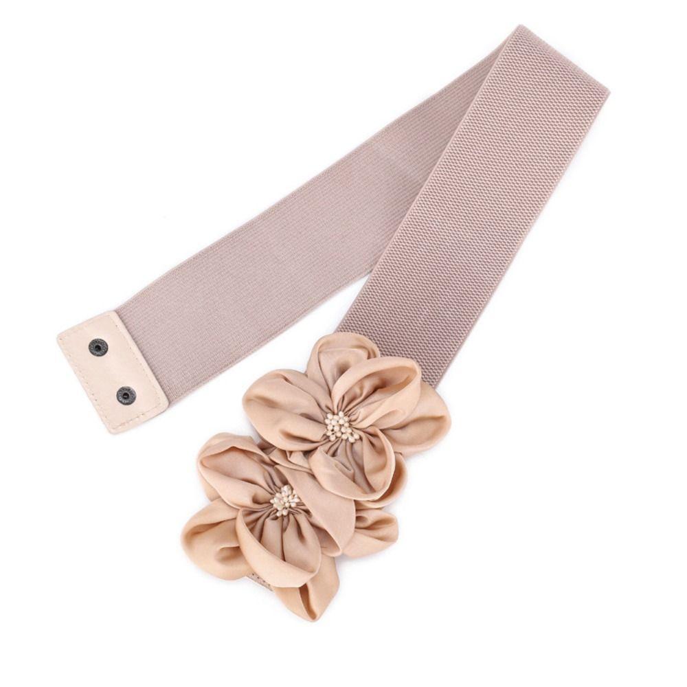 Floral Large Flowers Waistband Chic Ladies Dress Cummerbands  Skirt Dress Coat Decor Accessories